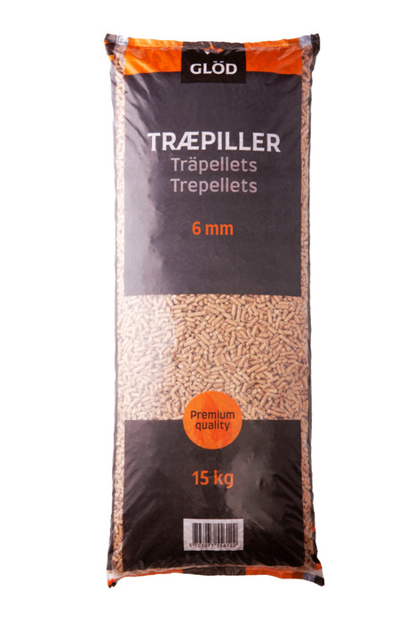 Træpiller 6 mm 15 kg - Glød